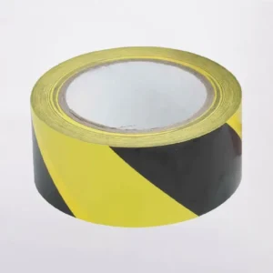 Hazard warning tape 50mmx33m y/b stripe TB30006